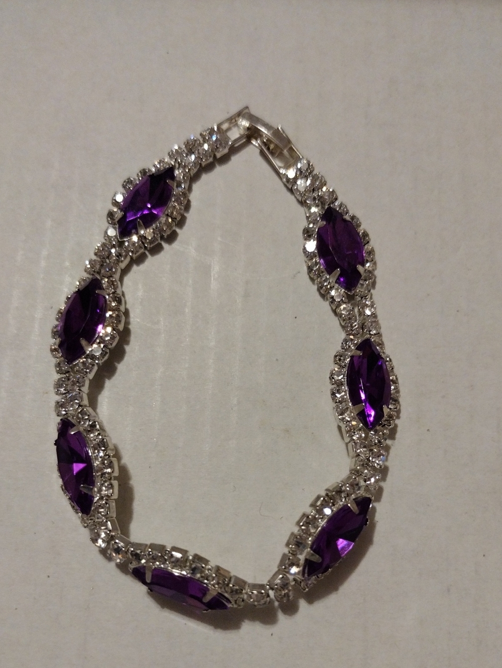 Purple Crystal Tennis Bracelet